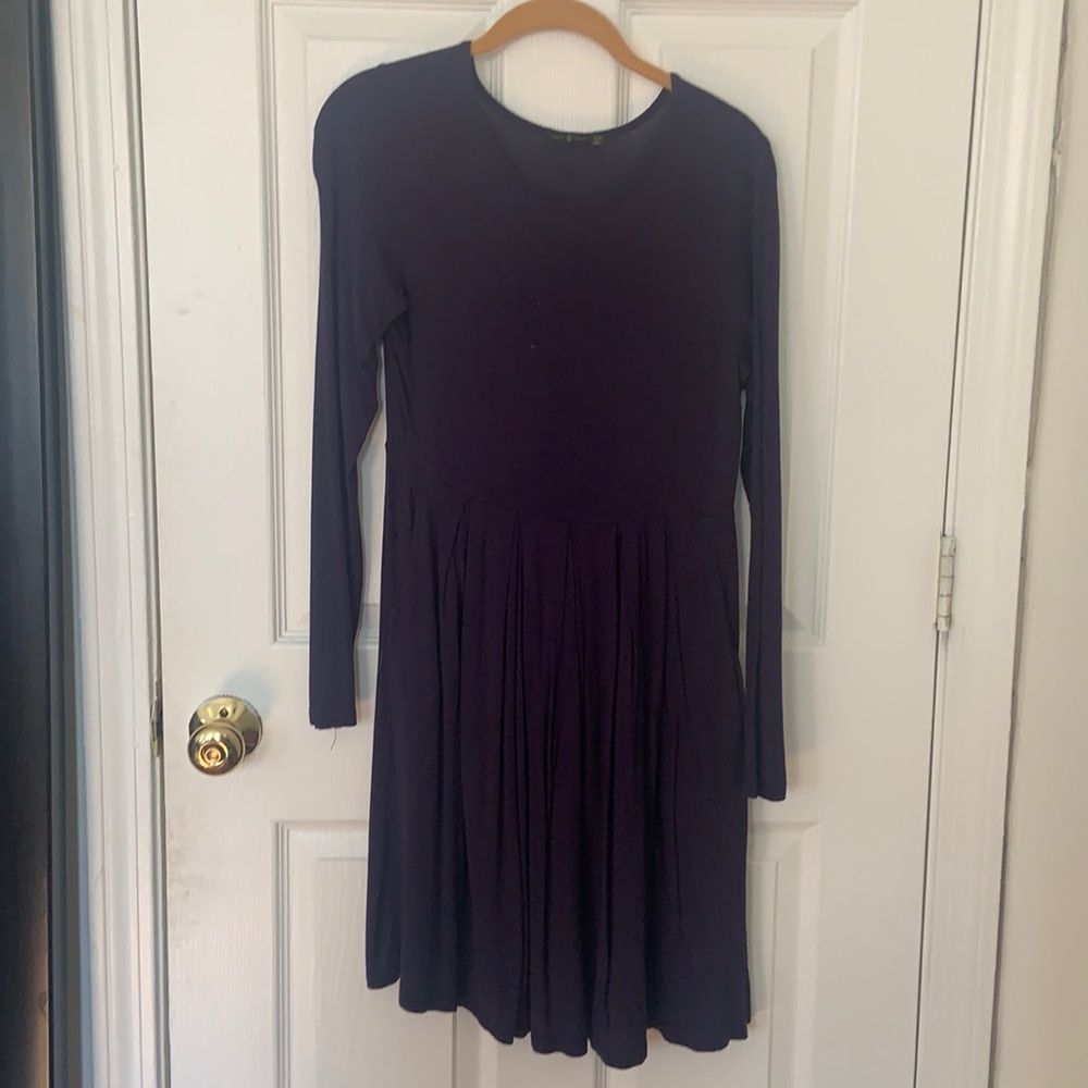 Purple long sleeve dress! With pockets!